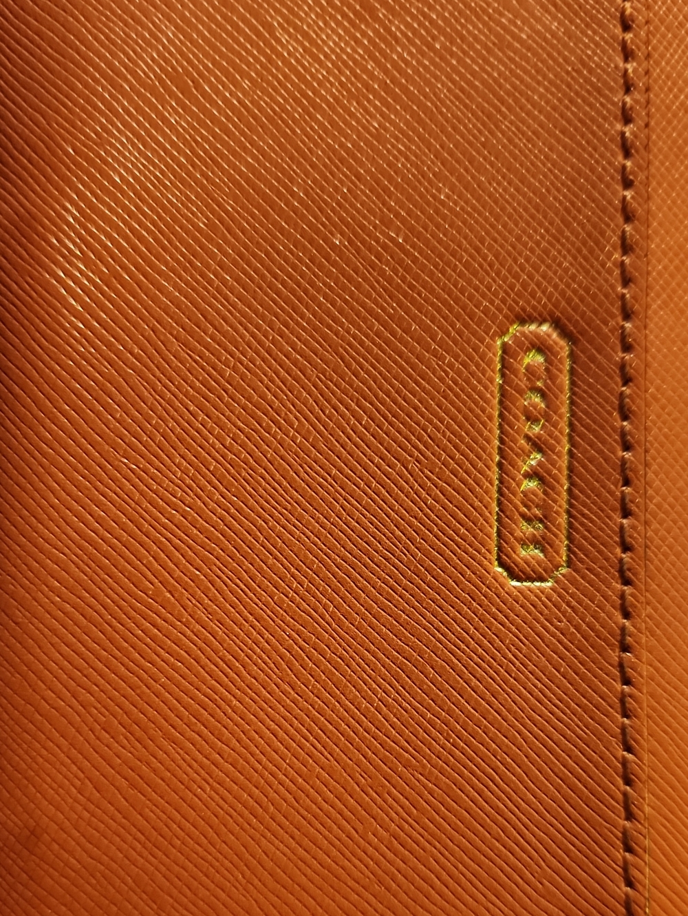 Coach Coral Or Salmon Color Saffiano Leather Zip Around Wallet - Picture 5 of 15